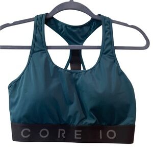 Core 10 Women’s Blue Sports Bra Workout Athleisure Lightweight Size: Large